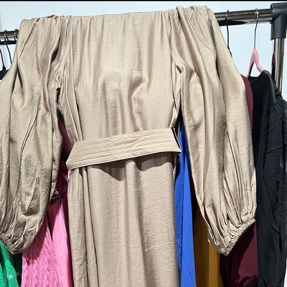 ZARA BELTED MIDI DRESS - Picture 4 of 9